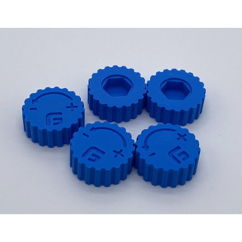 Dillon Powder Measure Knobs - 5 Pack, Dillon Blue